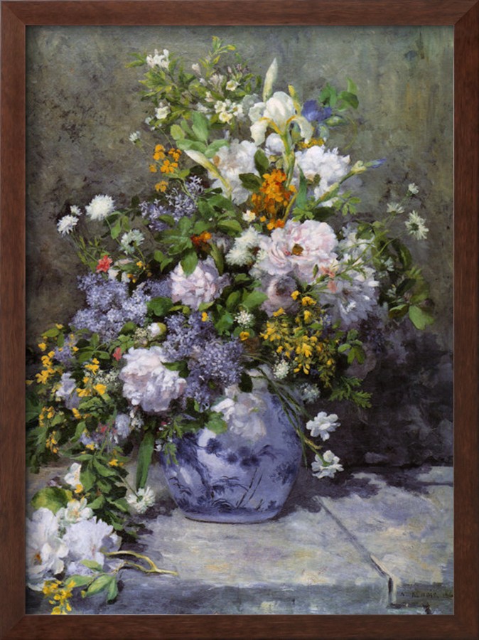 Grande Vaso di Fiori - Pierre-Auguste Renoir painting on canvas